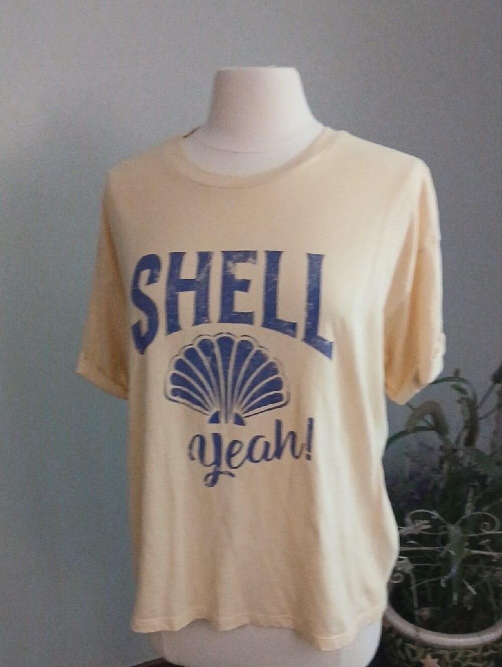 Maurices Pale Yellow 'Shell Yeah!' Graphic Tee